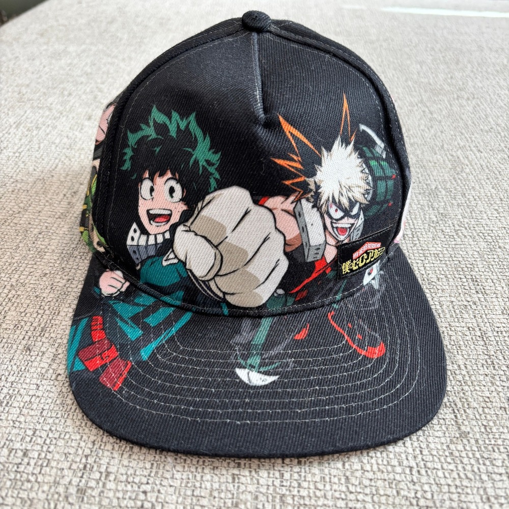 My‎ Hero Academia Anime Snapback Hat OSFM Black
